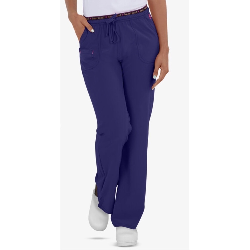 heartsoul Galaxy Blue Women's 4-Pocket Scrub Pants
